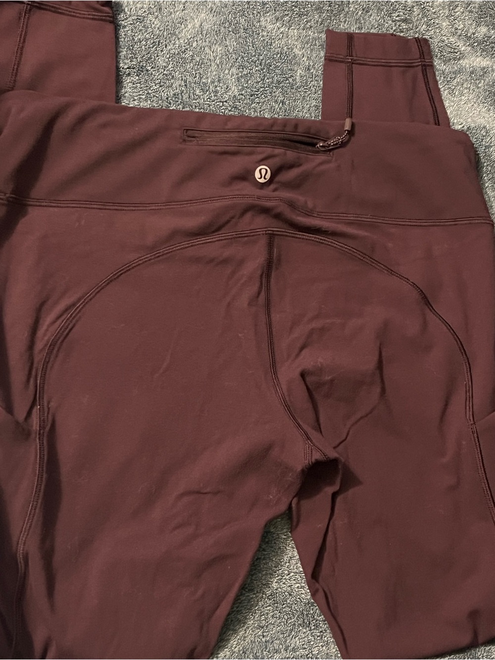 lululemon athletica Super soft, flexible fabric leggings in wine color.